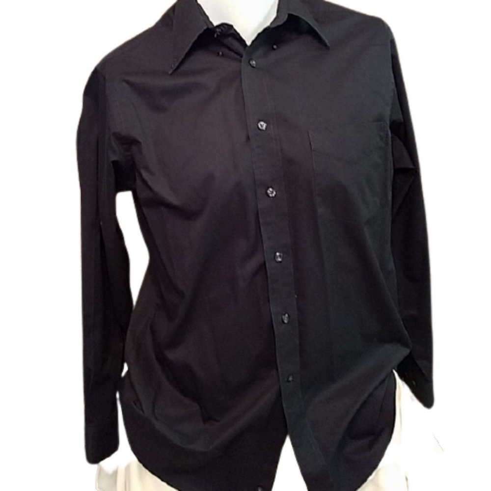 5/$15 Men's Stafford Black Dress Shirt